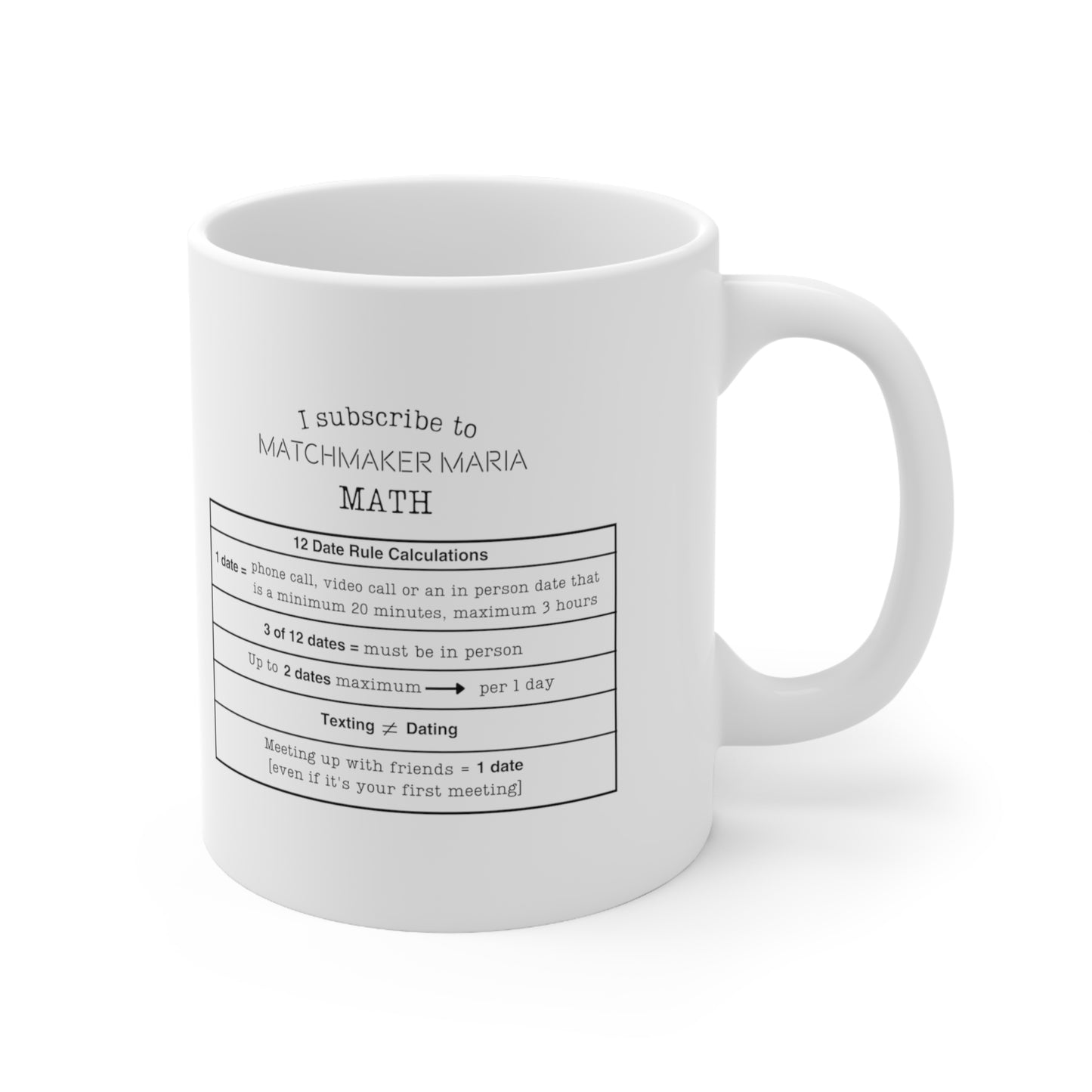 Matchmaker Maria Math Mug