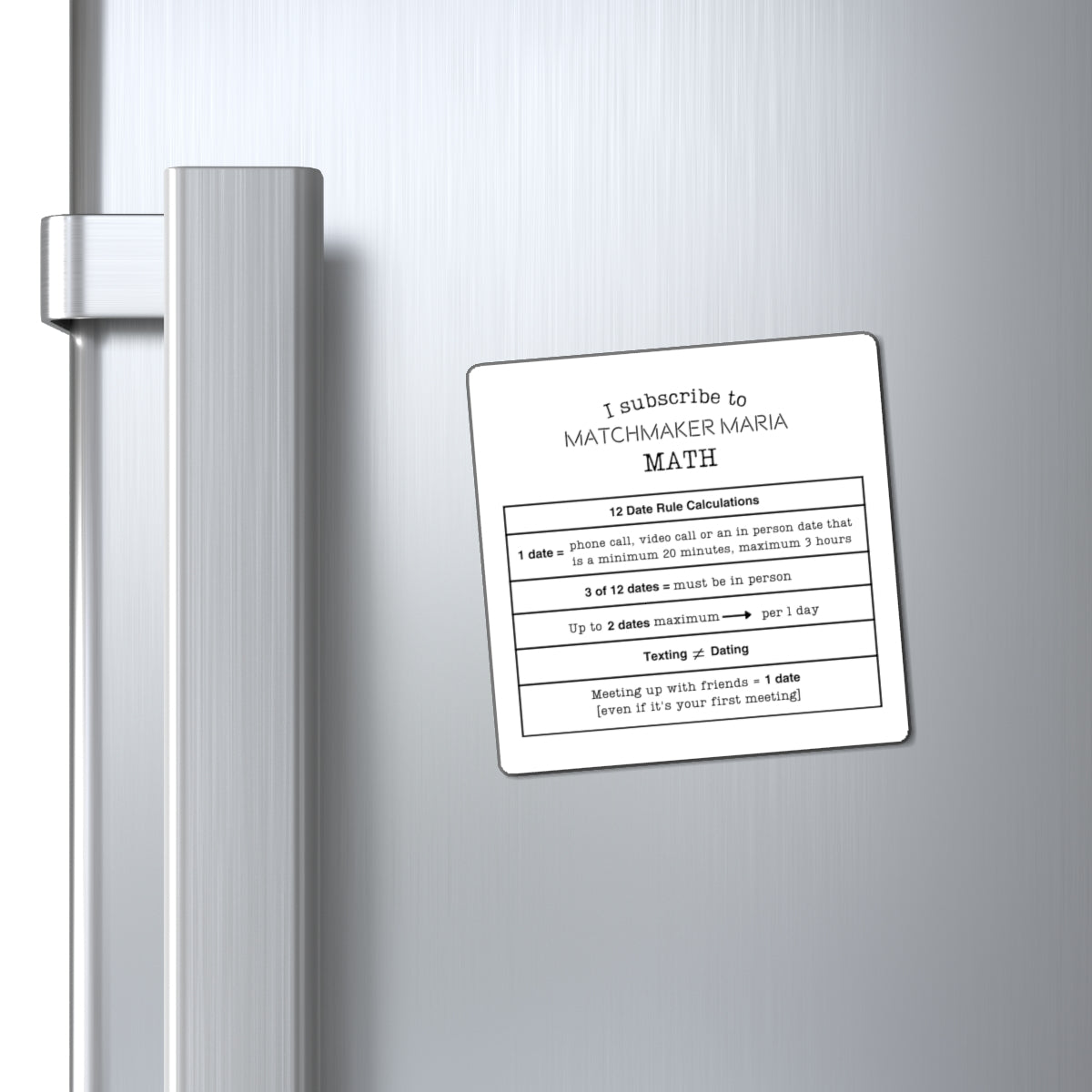 Matchmaker Maria Math Magnet (White)