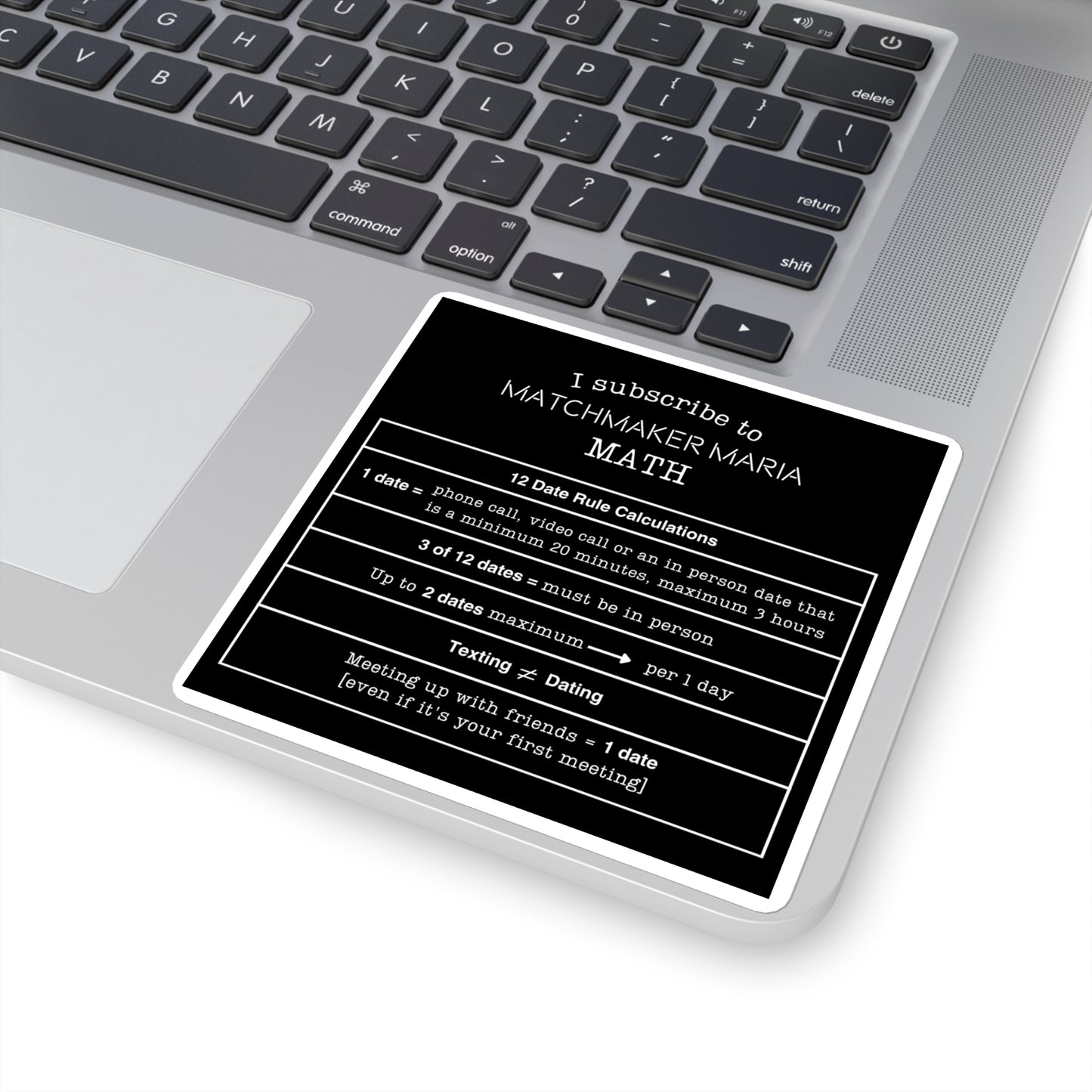Matchmaker Maria Math Sticker (Black)