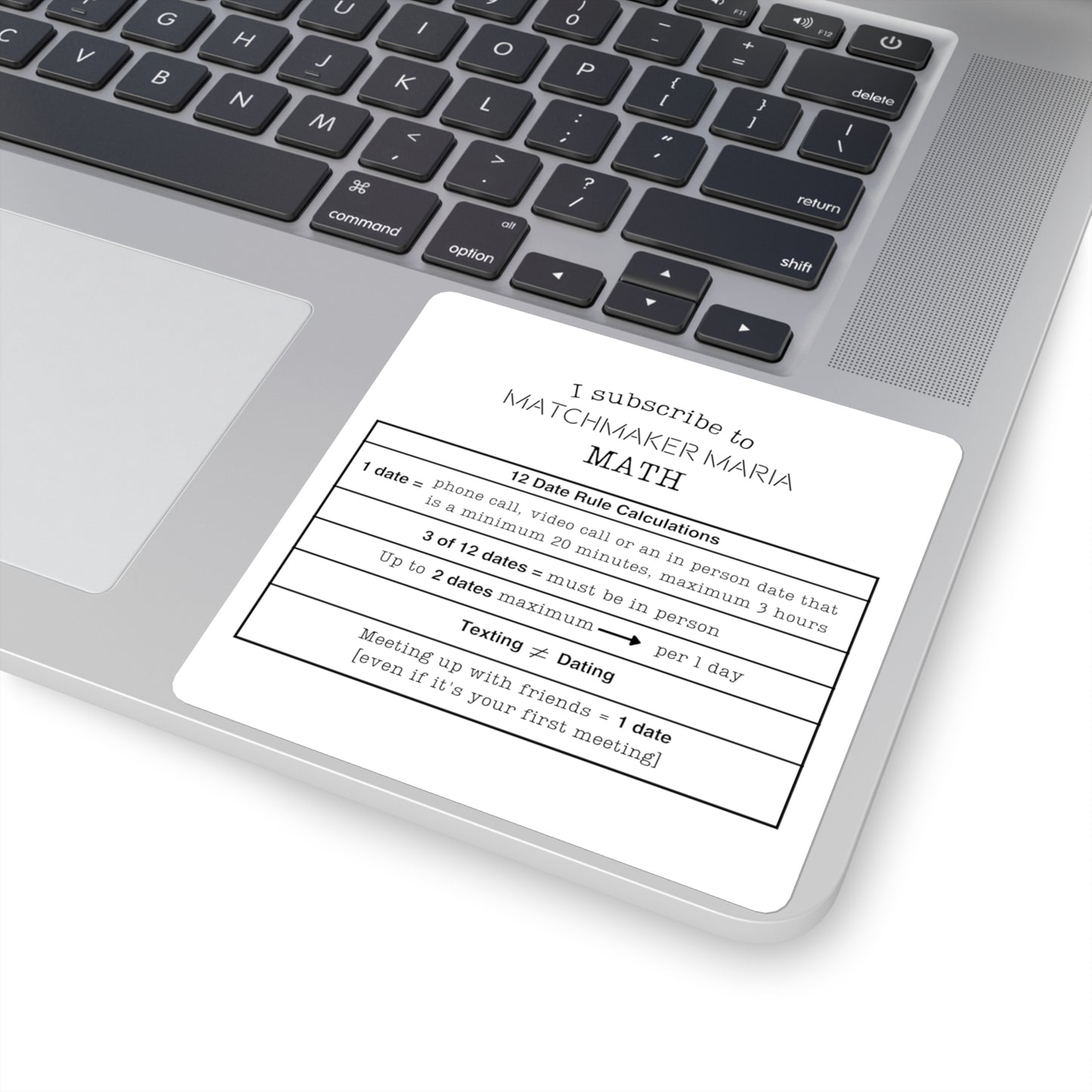 Matchmaker Maria Math Sticker (White)